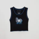 BE CONTRAST LETTUCE EDGE TANK TOP FrontBE CONTRAST LETTUCE EDGE TANK TOP Front