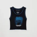 Billie Eilish Contrast Stitch Cover Crop Tank TOP Front