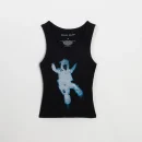 Billie Eilish Falling Ribbed Crop Tank Top Front