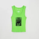 Hit Me Hard And Soft Green Crop Tank Top Front