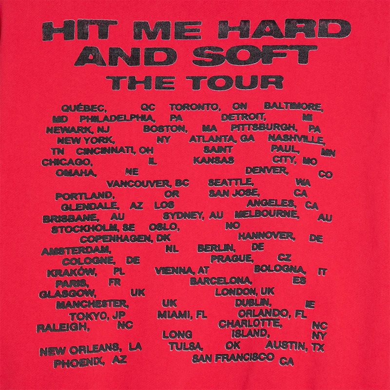 Billie Eilish Bend TOUR Red Hoodie Back Design