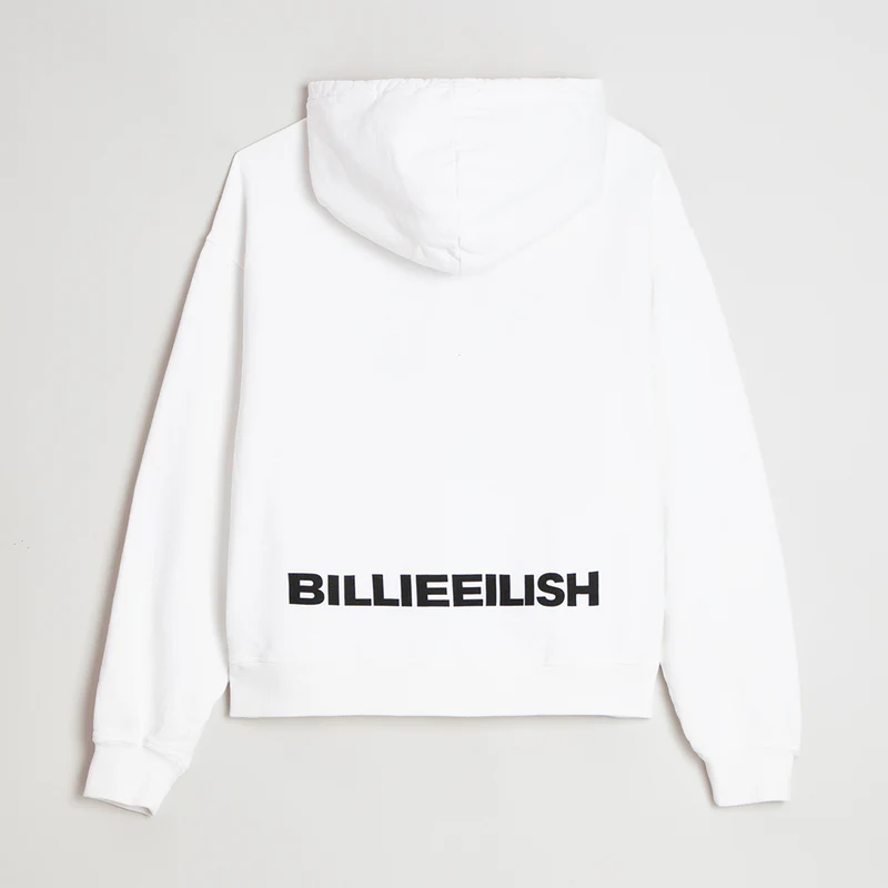 Billie Eilish Hanging Blohsh White Hoodie Back