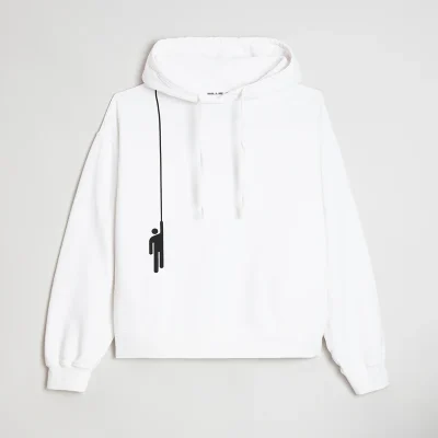 Billie Eilish Hanging Blohsh White Hoodie Front