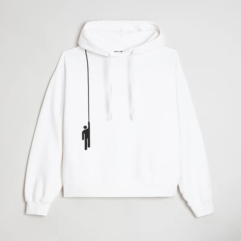 Billie Eilish Hanging Blohsh White Hoodie Front