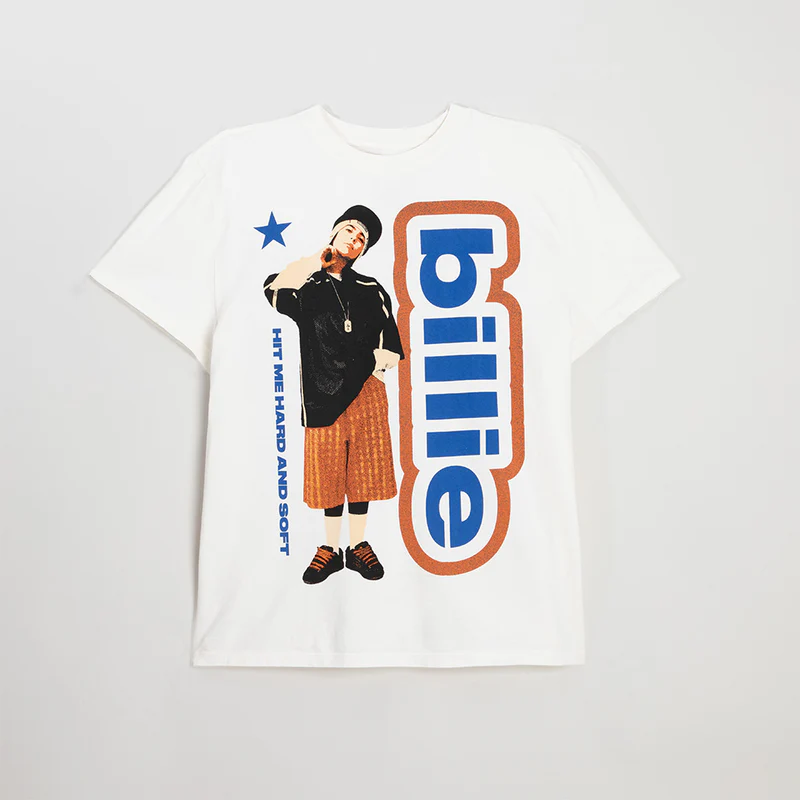 Billie Eilish TOUR 2025 White Tee-Shirt Front
