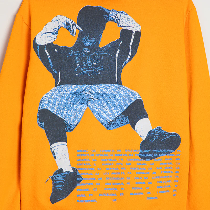 Billie Eilish TOUR Orange Date back Zip Up Hoodie Back Design
