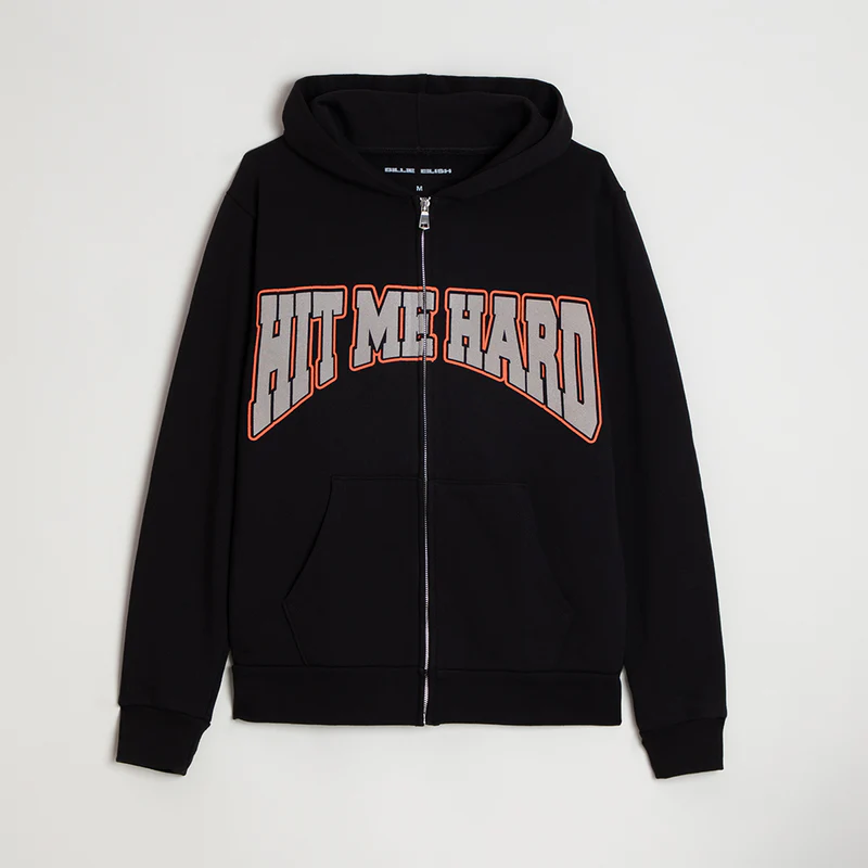 Billie Eilish Tour Black Zip Up Hoodie back