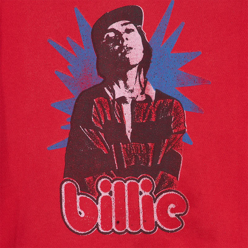 Billie x Lost Love Red Sweatshirt Front Design