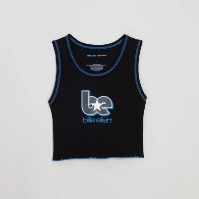 BE CONTRAST LETTUCE EDGE TANK TOP FrontBE CONTRAST LETTUCE EDGE TANK TOP Front
