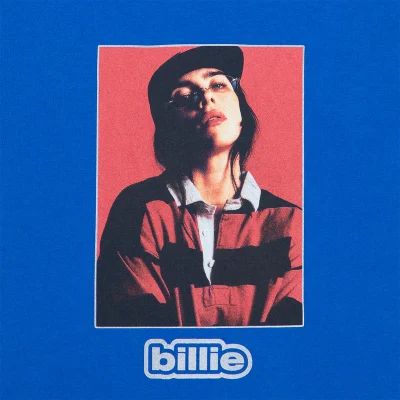 BILLIE EILISH BLUE PHOTO TEE-SHIRT Front Design