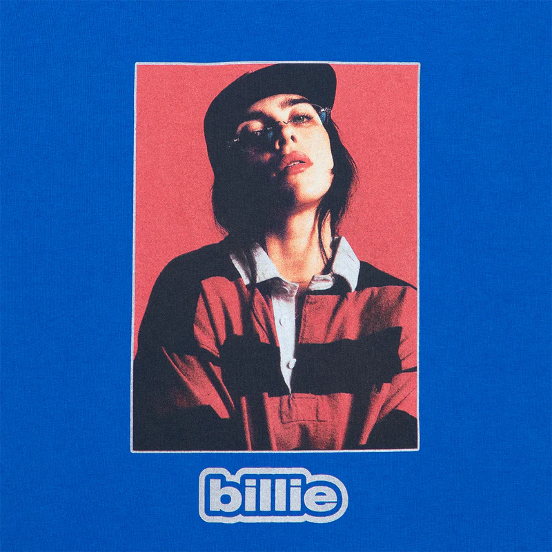 BILLIE EILISH BLUE PHOTO TEE-SHIRT Front Design