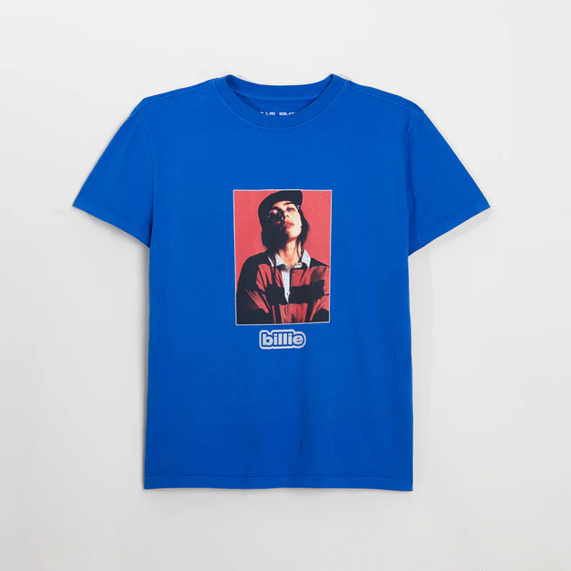BILLIE EILISH BLUE PHOTO TEE-SHIRT Front
