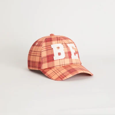 BILLIE EILISH PLAID HAT WITH FELT LOGOS Side Design