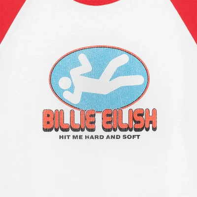 BILLIE EILISH RAGLAN DROP SLEEVE TEE-SHIRT Front Design