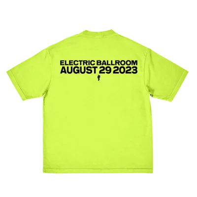 Billie Eilish Ballroom Neon Yellow Tee-Shirt Back