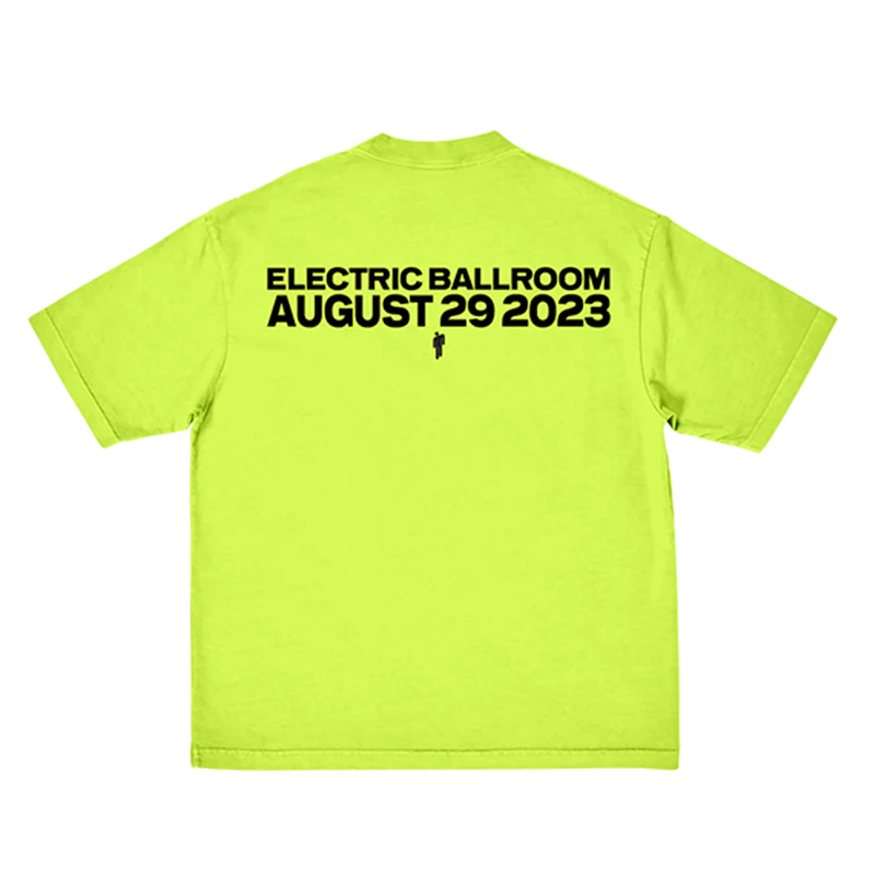 Billie Eilish Ballroom Neon Yellow Tee-Shirt Back