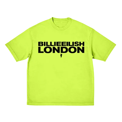 Billie Eilish Ballroom Neon Yellow Tee-Shirt Front