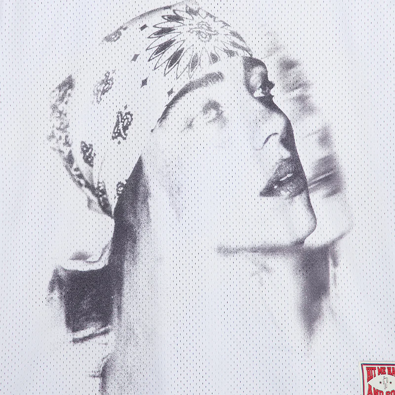 Billie Eilish Bandana White Football Tee-Shirt Front Design