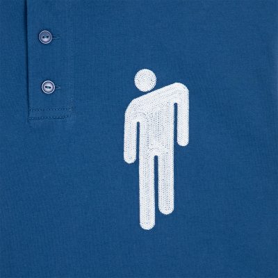 Billie Eilish Blohsh Racer 1 Blue Polo Tee-Shirt Front Design