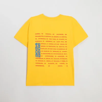 Billie Eilish Color Burst TOUR Gold Tee-Shirt Back