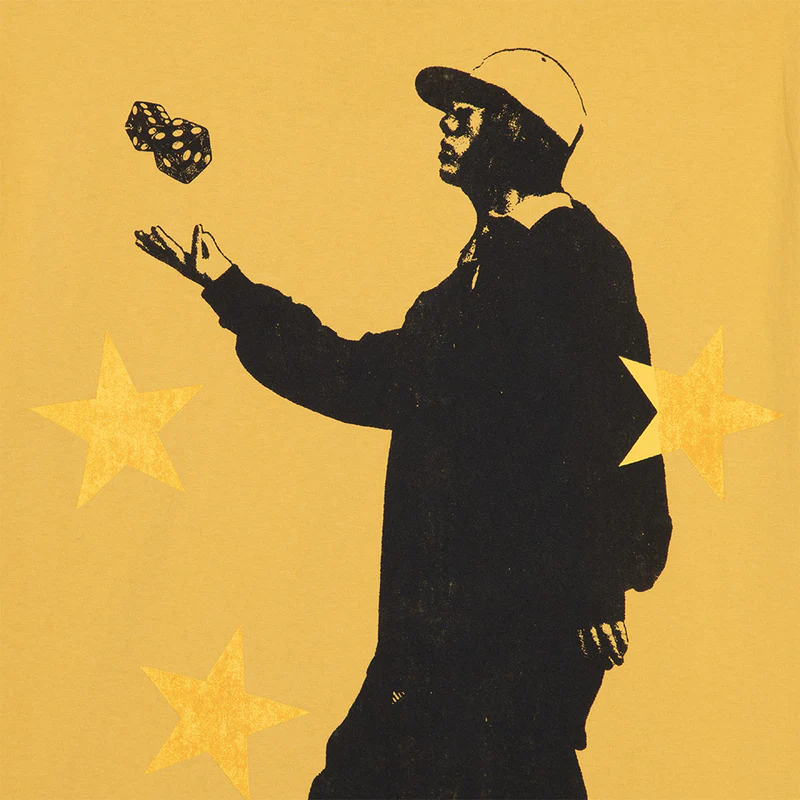 Billie Eilish Dice Toss Gold Tee-Shirt Back Design