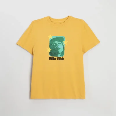 Billie Eilish Dice Toss Gold Tee-Shirt Front