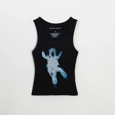 Billie Eilish Falling Ribbed Crop Tank Top Front