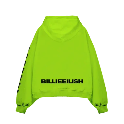 Billie Eilish Hanging Blohsh Green Hoodie Back