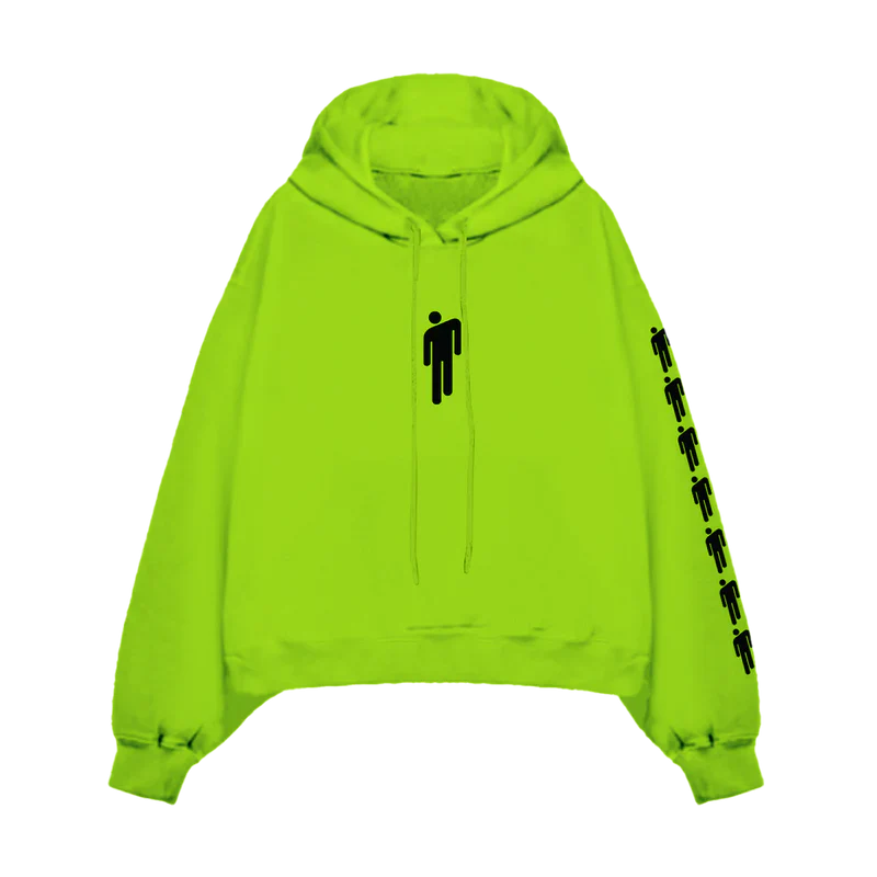 Billie Eilish Hanging Blohsh Green Hoodie Front