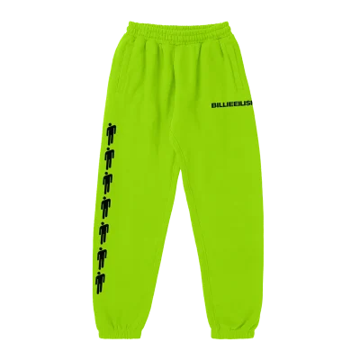 Billie Eilish Hanging Blohsh Green Sweatpant Front