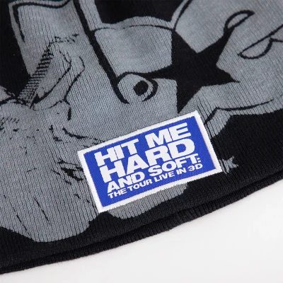 Billie Eilish Live in 3D Knit Beanie Front Design