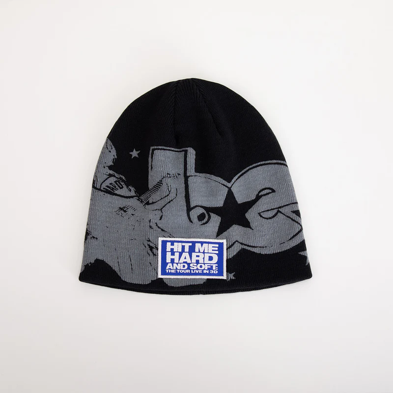 Billie Eilish Live in 3D Knit Beanie Front