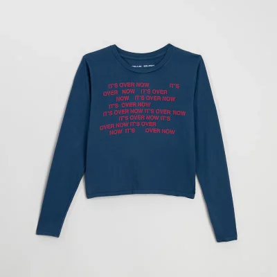 Billie Eilish Over Now Baby Crop Sweatshirt Front