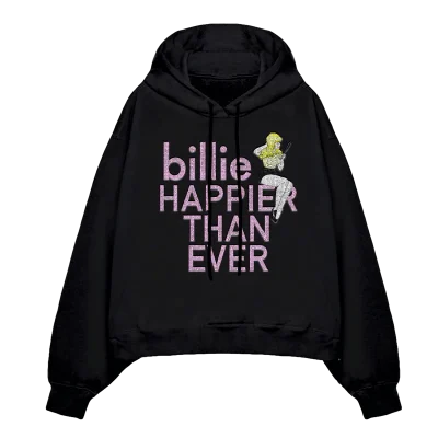 Billie Eilish Pretty Boy Rhinestone Hoodie Front