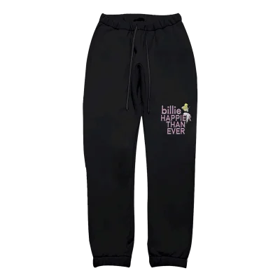 Billie Eilish Pretty Boy Rhinestone Sweatpants Front
