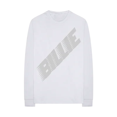 Billie Eilish Racer Logo White Longsleeve front