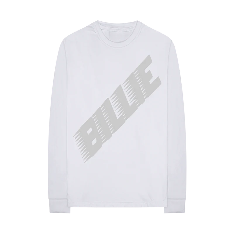 Billie Eilish Racer Logo White Longsleeve front