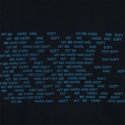 Billie Eilish Repeat Black Tee-Shirt Front Design