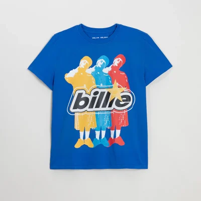 Billie Eilish Repeat Blue Tee-Shirt Front