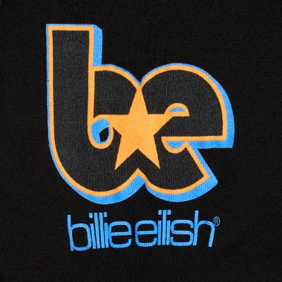 Billie Eilish Star Infant Black Onesie Front Design
