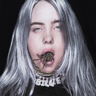 Billie Eilish Tarantula Mouth Tee-Shirt Front Design