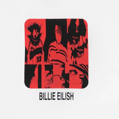 Billie Eilish Thermal Collage Photo Tee-Shirt Back