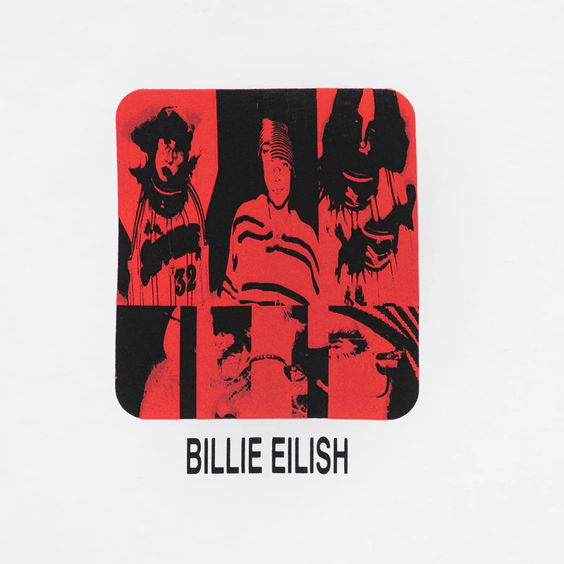 Billie Eilish Thermal Collage Photo Tee-Shirt Back