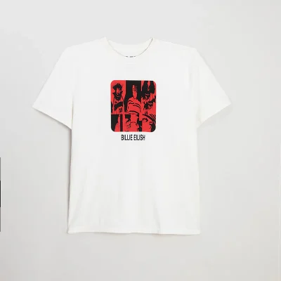 Billie Eilish Thermal Collage Photo Tee-Shirt Front