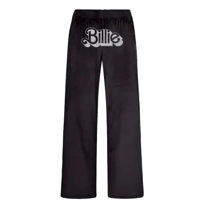 Billie Eilish x Barbie Black Velour Pants Back