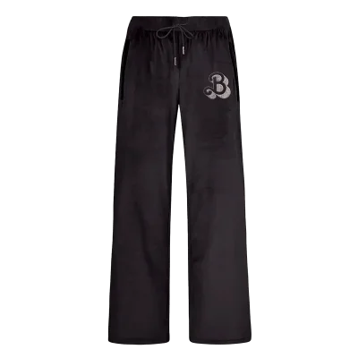 Billie Eilish x Barbie Black Velour Pants Front