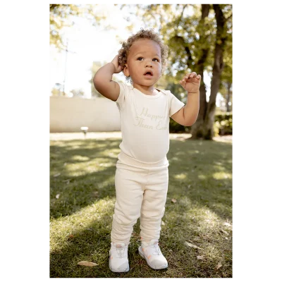 Happier Than Ever Organic Onesie Front