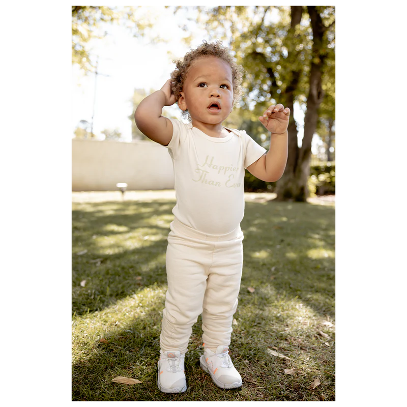 Happier Than Ever Organic Onesie Front