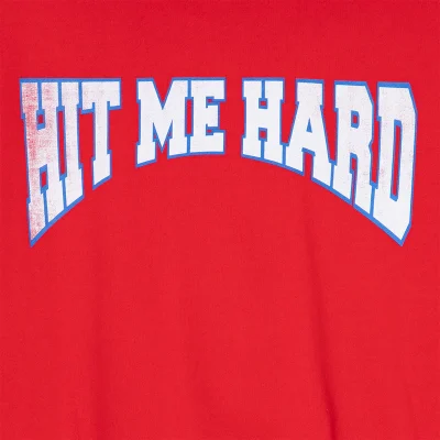 Hit Me Hard And Soft Red Hoodie Front Design