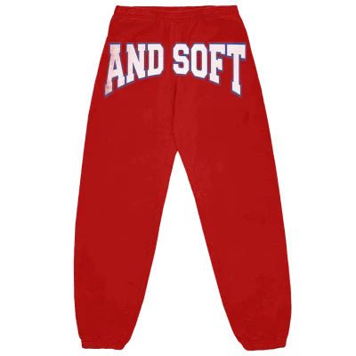 Hit Me Hard And Soft Red Sweatpants Front